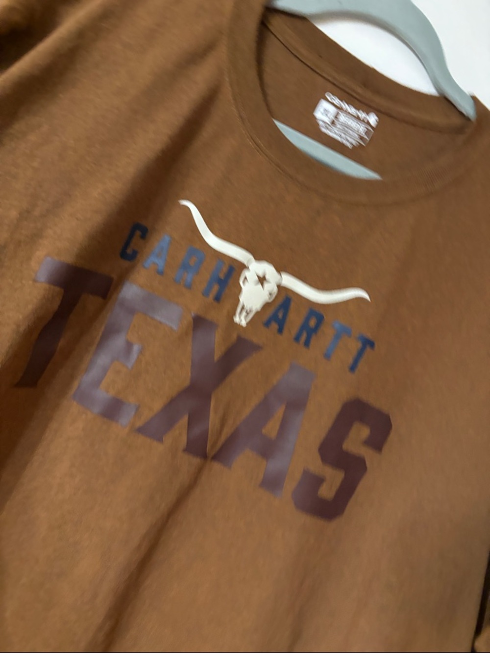 Carhartt Brown Graphic 'Texas' Skull Tee